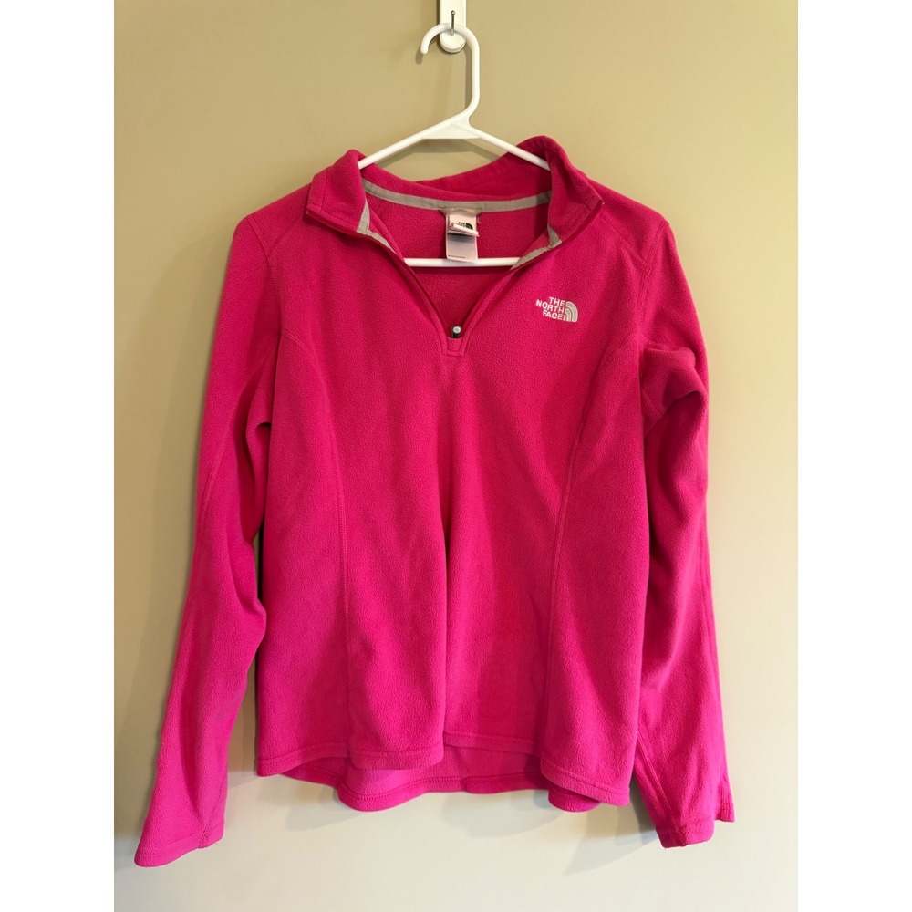 The North Face Womens TKA 100‎ Glacier 1/4 Zip Fleece Pullover Pink Small